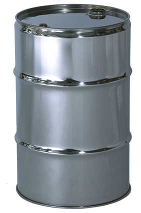 55 Gallon Tight Head Stainless Steel Drum, UN Rated, 2 & 3/4 Fittings (18  gauge)